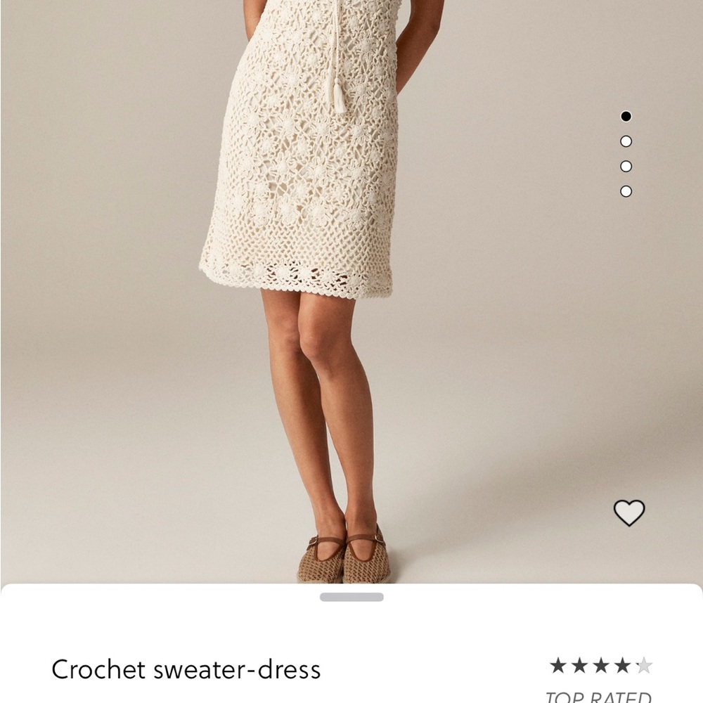 J. Crew Cream Crochet Mini Dress